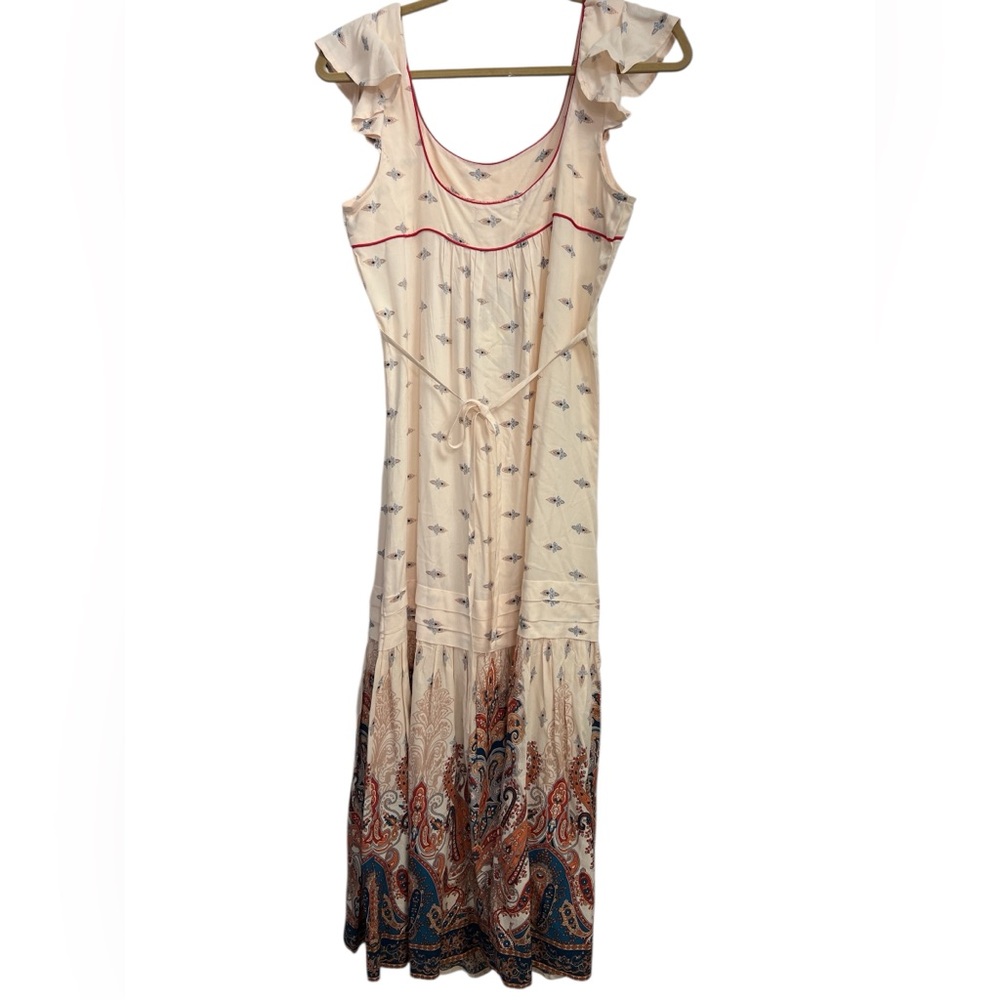 NWT BOG Band Of Gypsies Women's Small S Loose Boho Midi Flutter Sleeve Paisley - Picture 6 of 15
